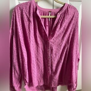 Free People size S eyelet top